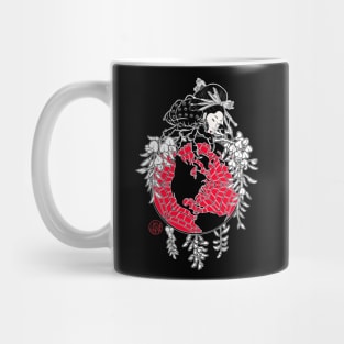 Japanese Spider with Geisha face Mug